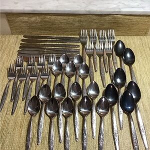 Vintage T&N Japan Stylecraft Stainless Steel  Flatware Set 42 pieces